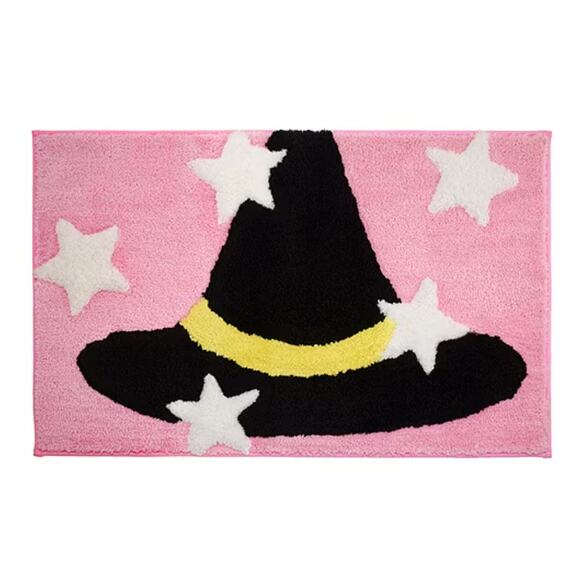 Avanti Spooky Hat Bath Rug in Pink & Black – NWT 20" x 32" - Picture 1 of 5